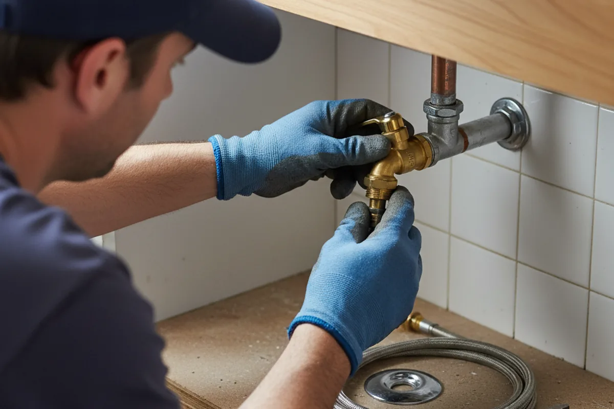 Shutoff valve and fitting work during Emergency Plumbing in Mesa